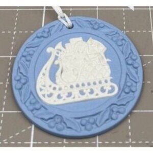 Vintage Wedgwood Annual Jasperware Sleigh Ornament